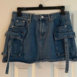 Aeropostale Small Size Blue Denim Cargo Mini Skirt New Never Worn
